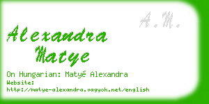 alexandra matye business card
